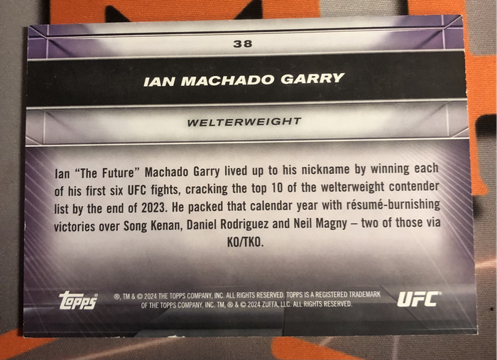 Ian Machado Garry HIGH END Topps KNOCKOUT 2024 UFC trading card 