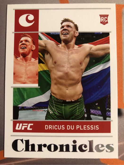 Dricus Du Plesis ROOKIE SILVER Chronicles 2022 UFC trading card