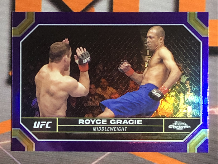 Royce Gracie PURPLE Topps Chrome UFC trading card