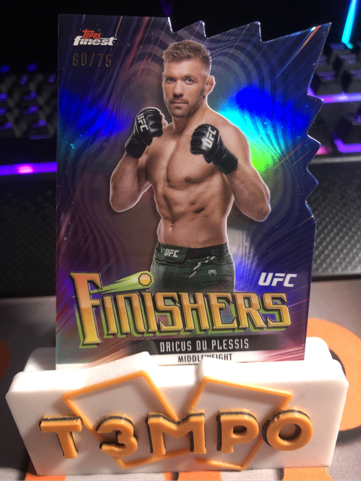 Dricus Du Plesis FINISHERS Numbered out of 75 RARE Die Cut Topps 2024 UFC trading card