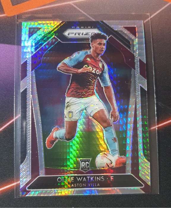 Ollie Watkins ROOKIE HYPER SILVER Refractor Rare Prizm 2020 soccer trading card