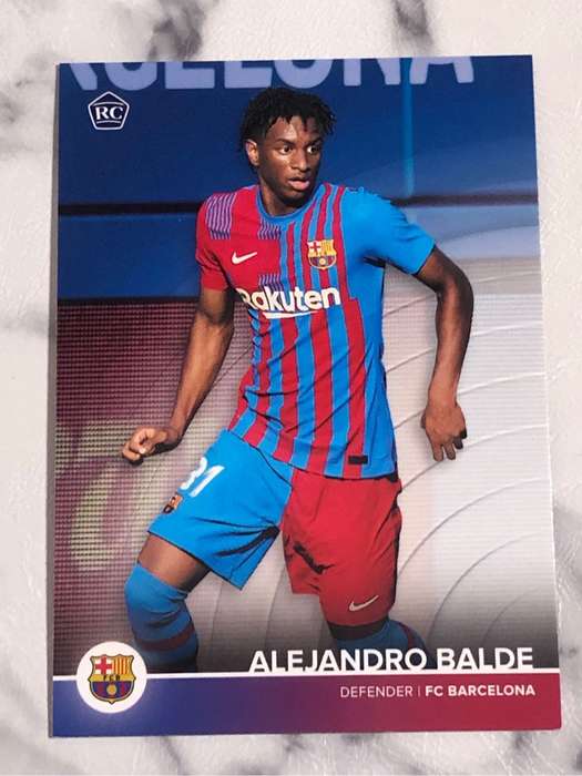 Alejandro Balde ROOKIE Barcelona team set TOPPS soccer trading card
