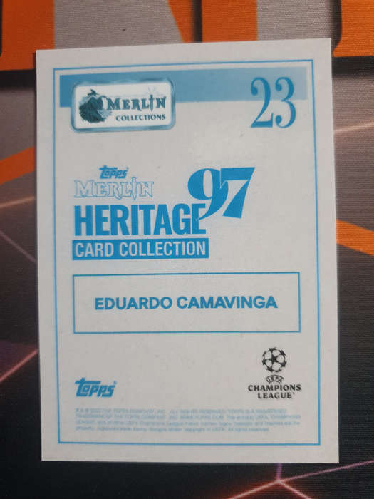 Eduardo Camavinga Topps Merlin soccer trading card