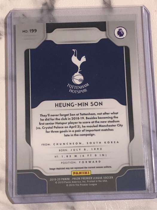 Heung Min Son 2019 Prizm soccer trading card