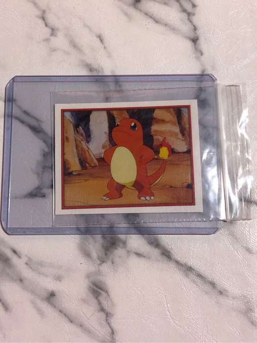 Charmander Very RARE unstuck Pokemon sticker #190 Topps Merlin 2000