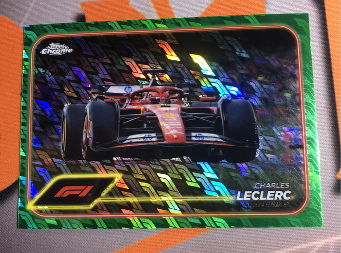 Charles Leclerc Topps Logofractor NUMBERED out of 99 F1 trading card