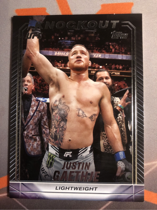 Justin Gaethje HIGH END Topps KNOCKOUT 2024 UFC trading card