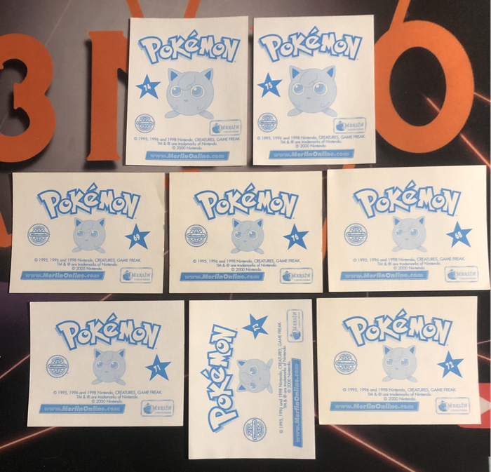 Pokémon Squirtle Gang Bundle of RARE 8 Vintage 2000s Topps stickers (Near Mint condition)