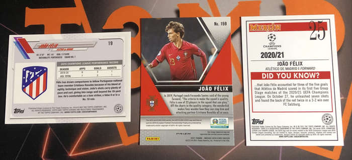 Joao Felix BUNDLE of 3 rare DISCOUNTED Soccer trading cards