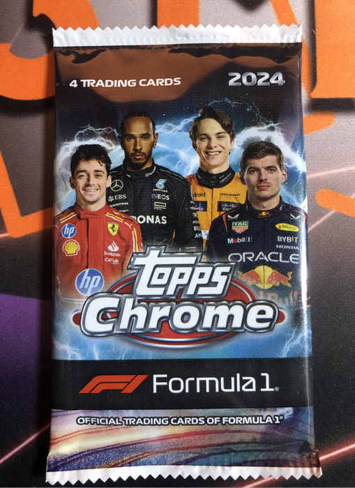 F1 Sealed 2024 Topps Chrome 2024 pack of Formula 1 cards