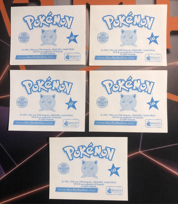 Pokémon Psyduck Bundle of RARE 5 Vintage 2000s Topps stickers (Near Mint condition)