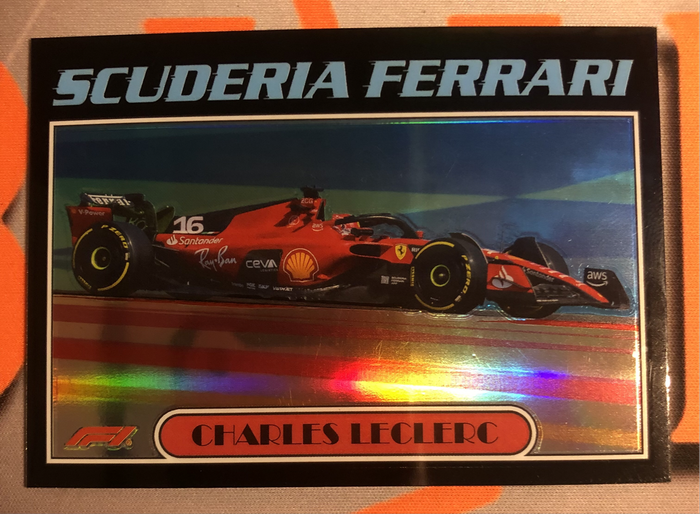 FERRARI Charles Leclerc Refractor RARE Formula One Topps F1 trading card