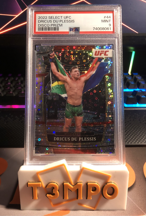 Dricus Du Plesis ROOKIE PSA 9 graded SPECKLE (POP 1) SELECT 2022 UFC trading card