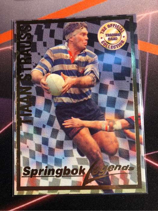Tiaan Strauss Springbok Legends 1997 Rugby trading card