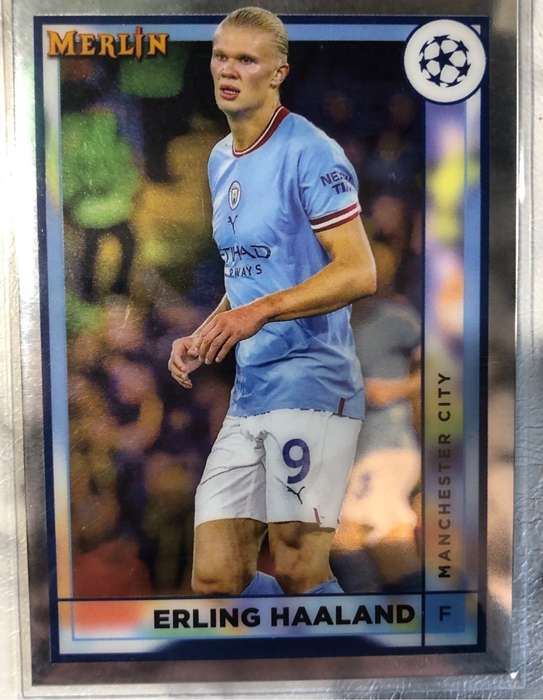 Erling Haaland Topps Merlin 2023 Soccer trading card
