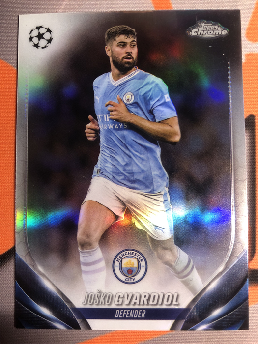 Josko Gvardiol REFRACTOR Topps Chrome 2024 soccer trading card