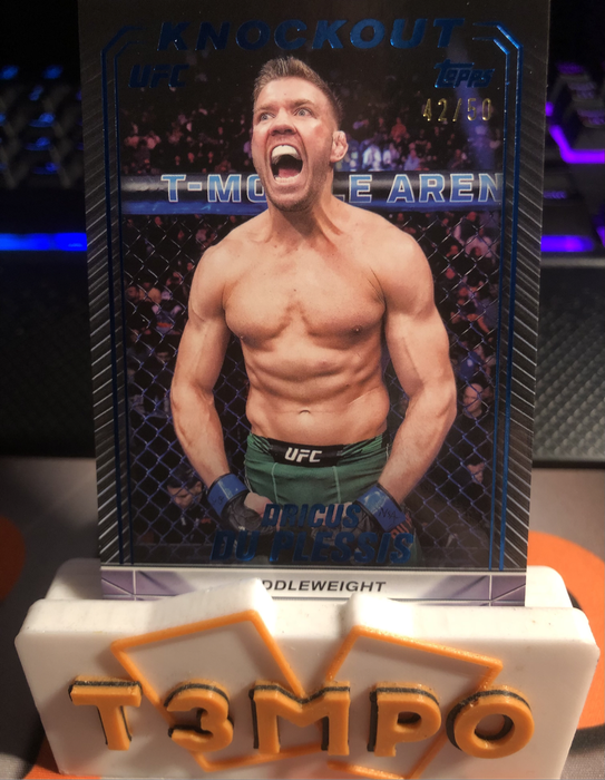 Dricus Du Plesis Numbered out of 50 Rare KNOCKOUT Topps 2024 UFC trading card
