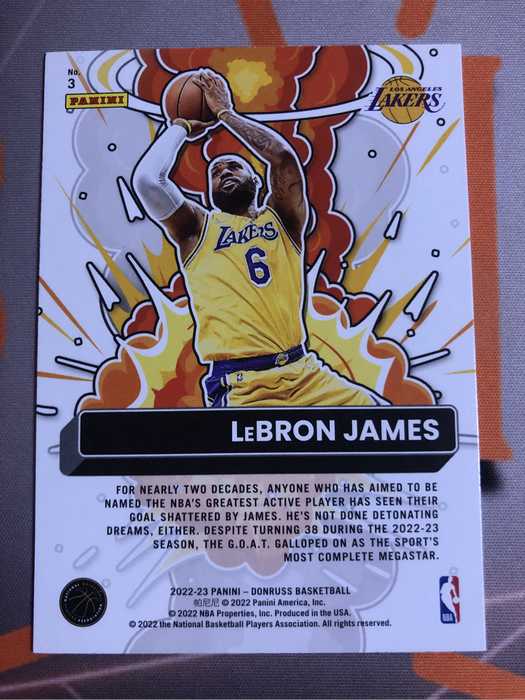 Lebron James BOMB SQUAD 2022 NBA Basketball trading card