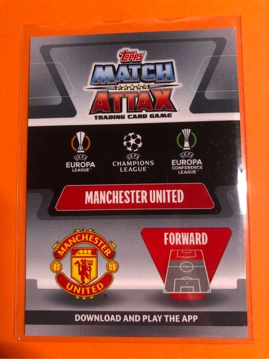 Marcus Rashford 100 CLUB Match Attax 21/22 Soccer trading card