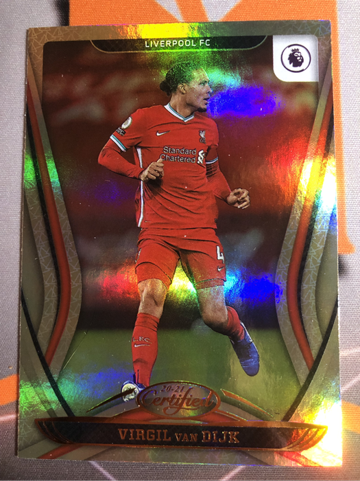 Virgil Van Dijk Chronicles GOLD REFRACTOR 2020 Liverpool Soccer trading card