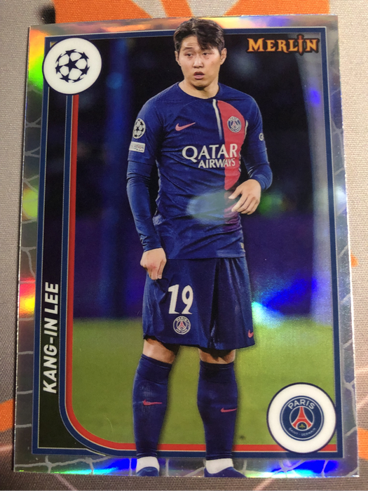 Kang-In Lee Topps Merlin REFRACTOR 2024 soccer trading card 