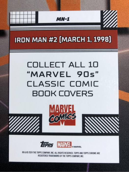 Iron Man Topps chrome 2024 NEAR MINT Marvel trading card