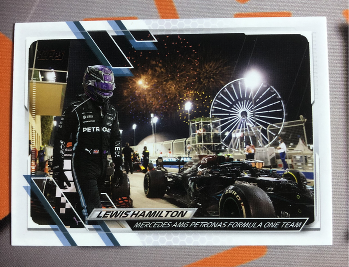 Lewis Hamilton RARE Formula One 2021 F1 Topps Chrome trading card