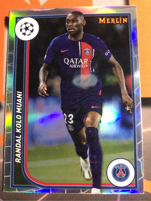 Kolo Muani Topps Merlin REFRACTOR 2024 soccer trading card 