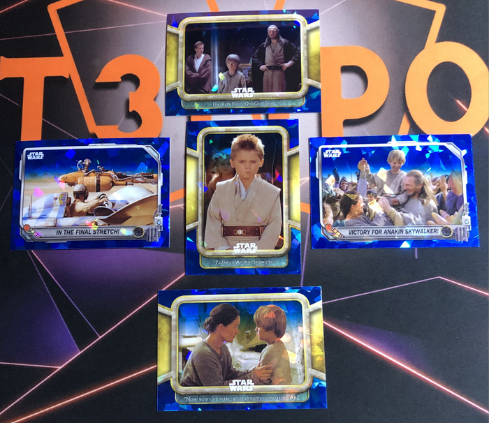 Young Anakin Skywalker BUNDLE of 5 Topps SAPHIRE Star Wars trading cards