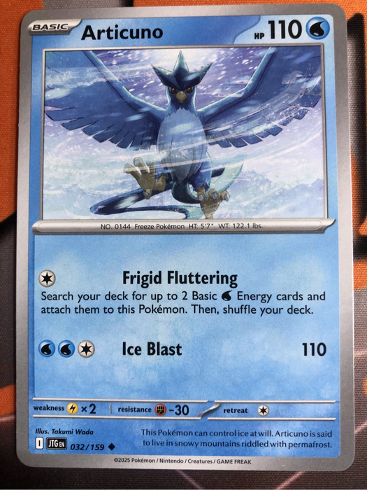 Articuno COMMON Journey Together Pokemon trading card