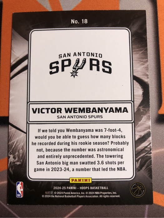 Victor Webanyama Ignition NBA Hoops 2024 Basketball trading card