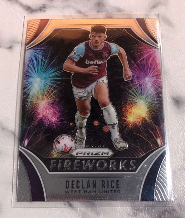Declan Rice PRIZM Fireworks  2020 Soccer trading card