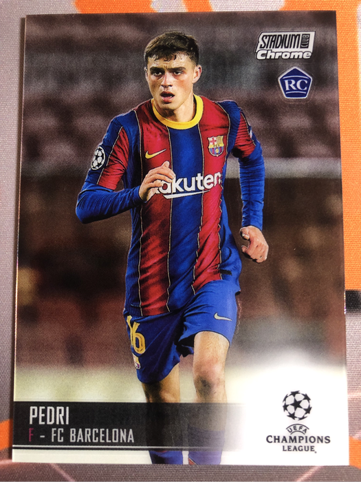 Pedri ROOKIE 2020 Topps soccer trading card