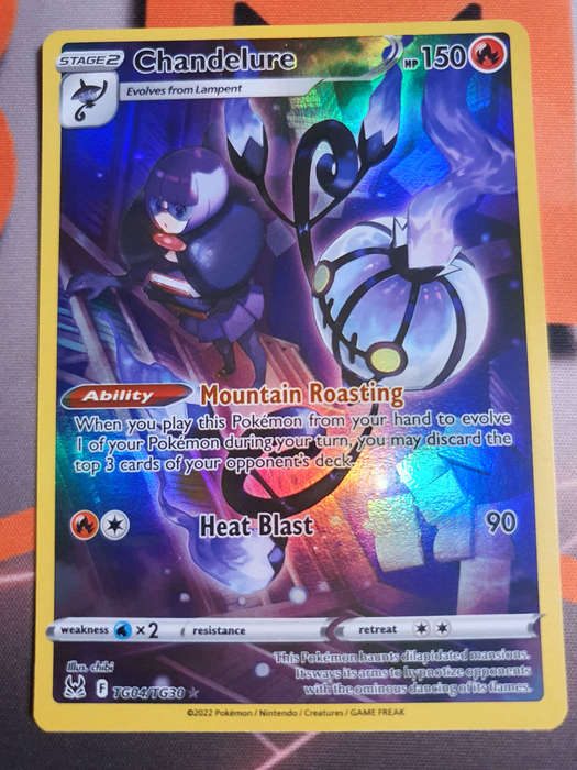 Chandelure Very RARE Near Mint Pokemon trading card