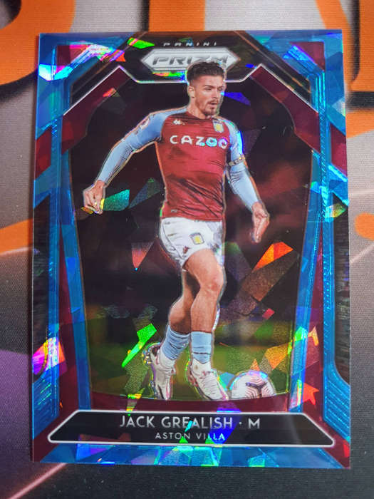 Jack Grealish NUMBERED out of 75 Prizm 2020 socer trading card