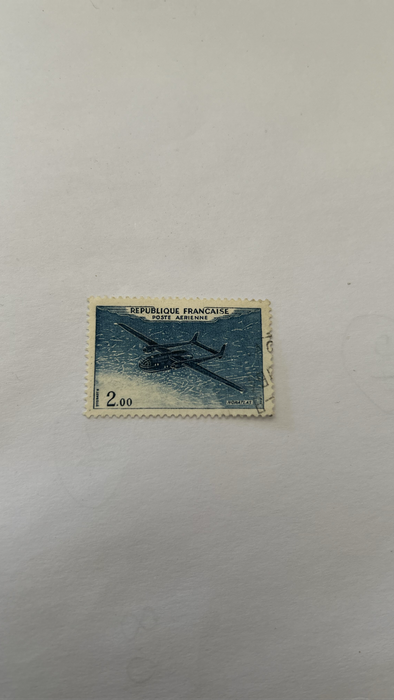 French Helicopter stamp