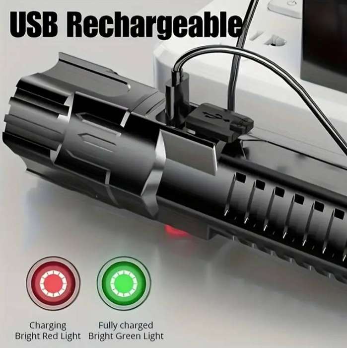 Anyice LED Flashlight  1200mAh Rechargeable Torch