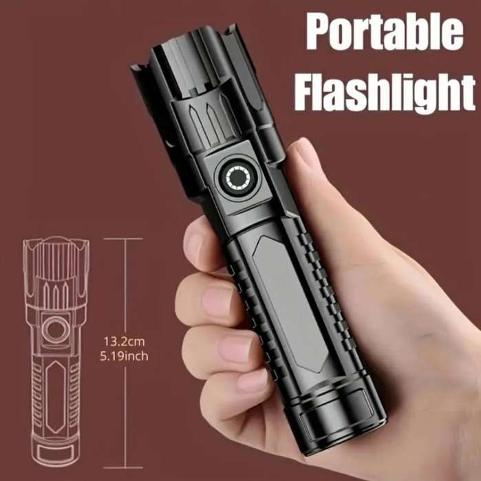 Anyice LED Flashlight  1200mAh Rechargeable Torch