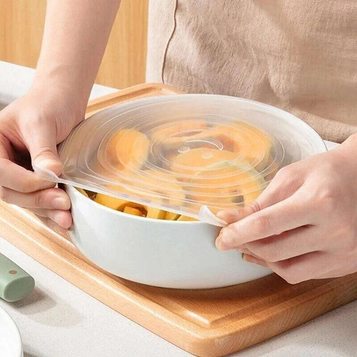 Reusable Stretch Silicone Lids  Set of 6 Food Container & Bowl Covers