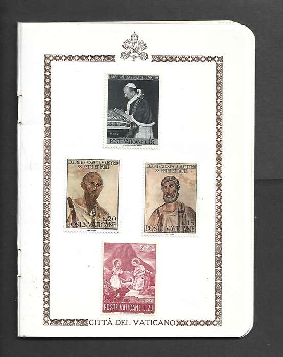 Raccolta di Francobolli, Vaticano, 1960s, 24 MH* stamps in souvenir booklet