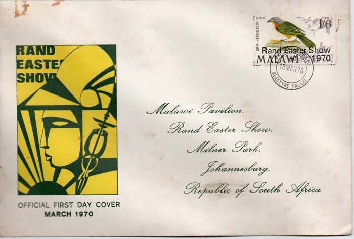 Malawi FDC, Rand Easter Show 1970, 1'6, BLANTYRE MALAWI 8 MAR 70 c.d.s.