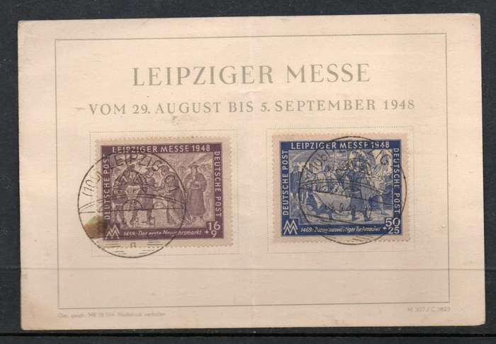 Germany Soviet Zone Leipzig Messes 1948, LEIPZIG 04.9.48 special cancellation