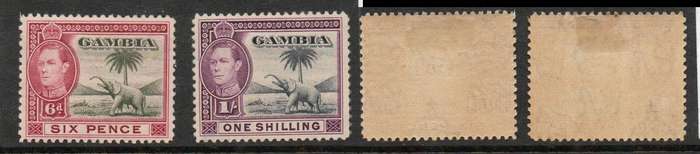 Gambia, GVIR, 1938, 6d, 1s, MH *