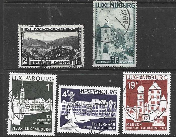 Luxembourg, 1975, Architectural Heritage Year (+2 earlier) used