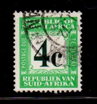 South Africa 1969, 4 cents postage due, perf 14, used,