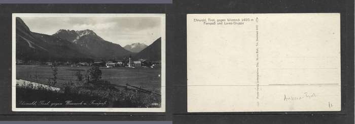 Ehrwald, Austrian Tyrol, view card, PPC, unused