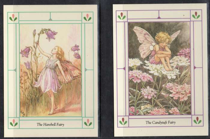 The Harebell Fairy, The Candytuft Fairy, modern postcards