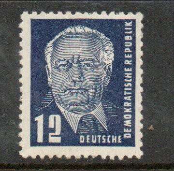 Germany, Democratic Republic, 1952, 12pf, dark blue, MH *