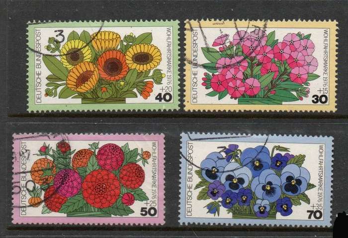West Germany, 1976, flowers, used