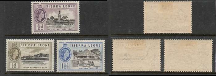 Sierra Leone, EIIR, 1956, 1/2d, 1d, 1 1/2d, MH*
